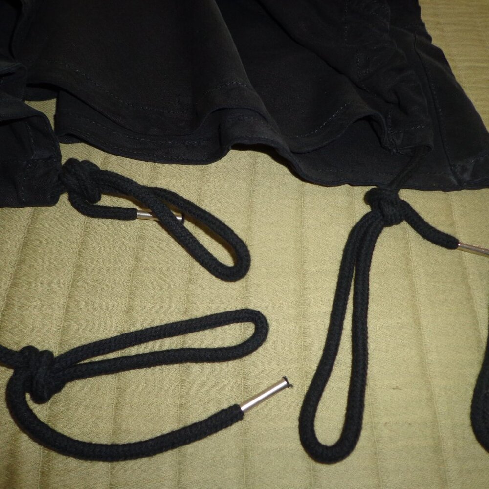 NWT Free People Paxton Parachute Utility Skirt 4 Black Zip Front Side Buckles - Picture 11 of 16